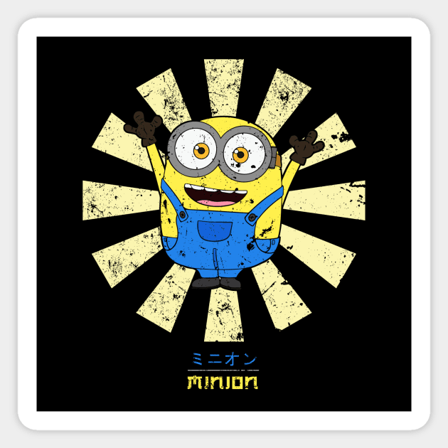 Minion Retro Japanese Sticker by Nova5